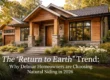 Modern Delmar, DE home featuring natural wood siding and stone accents, showcasing the growing trend toward natural siding for durability and curb appeal in 2026.